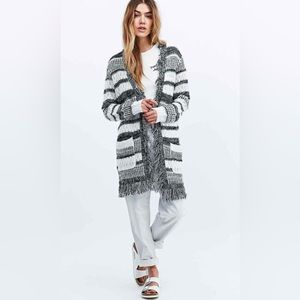 Mink Pink black and white chunky long sweater